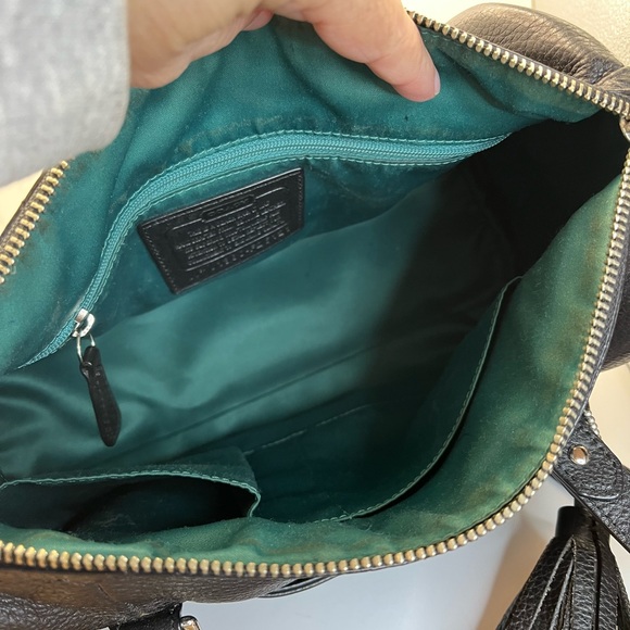 Coach Black Pebbled Leather Satchel - Picture 7 of 7